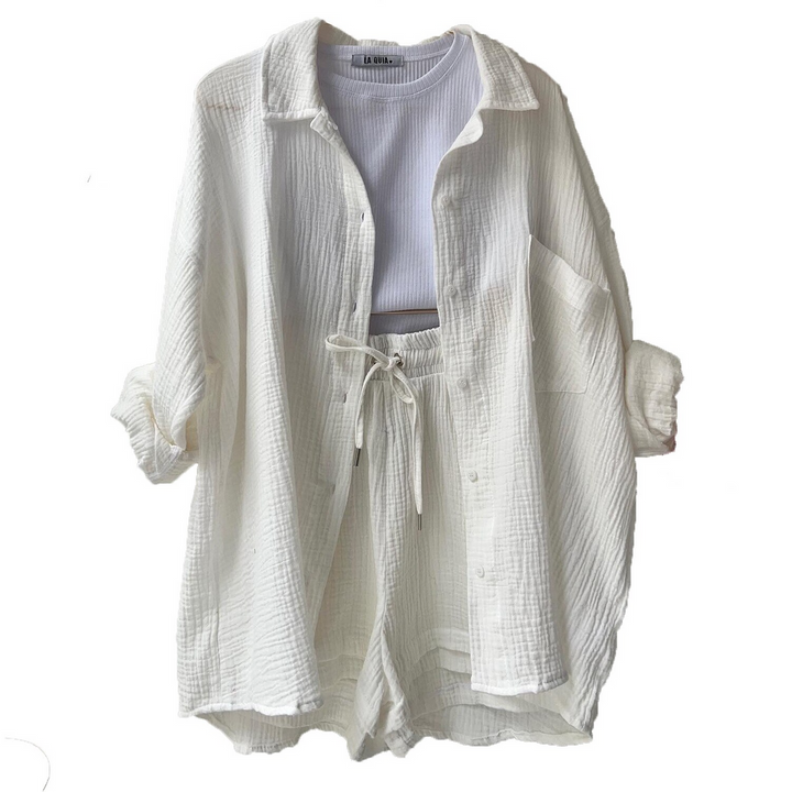 Trendy Katoenen Zomerset Dames – Faylin