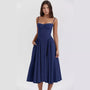 Trendiges Midi-Abendkleid mit Plissee-Saum - Amara