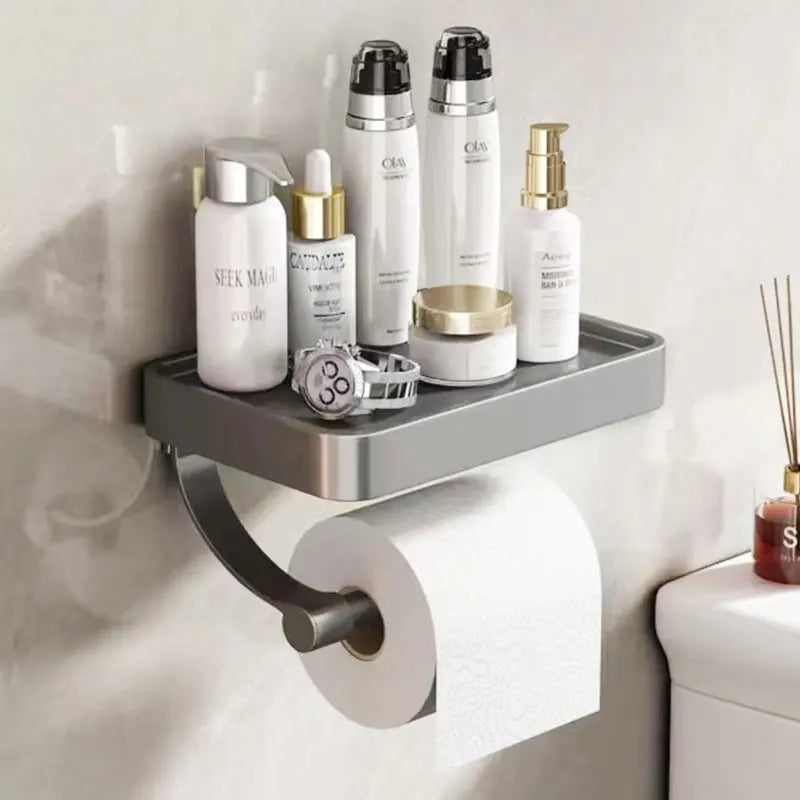 Toilettenpapierhalter mit Ablage - Stalux