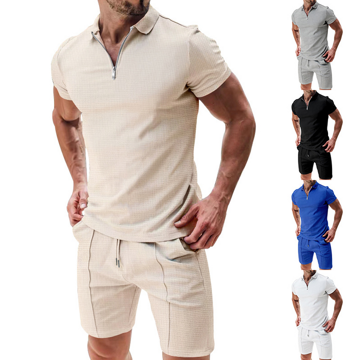 Herren Sommer-Set mit Knopfhemd und kurzer Hose – Ruben