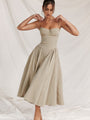 Trendiges Midi-Abendkleid mit Plissee-Saum - Amara