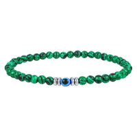 Mannen 4mm Natuurlijke Steen Boze Oog Perlen Armband - Thor