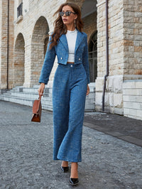 Gingham Tweed Pak met Hoge Taille - Camille
