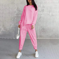 Two-Piece Set: Long-Sleeve Casual Sweatshirt and Jogger Pants 6