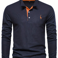 Bequemer Herren Polo mit Langen Ärmeln
