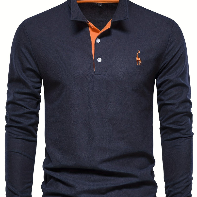 Bequemer Herren Polo mit Langen Ärmeln