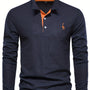 Bequemer Herren Polo mit Langen Ärmeln