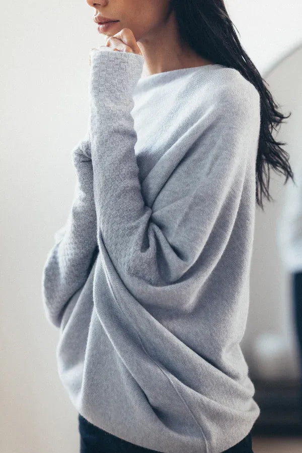 Asymmetrischer Oversized Damenpullover - Sophia