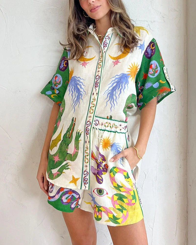 Zweiteiliges Sommer-Set für Damen mit Farbe und Komfort - Mira