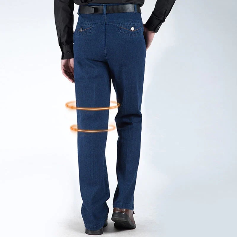 Herrenjeans mit hoher Taille und geradem Bein – Tobias