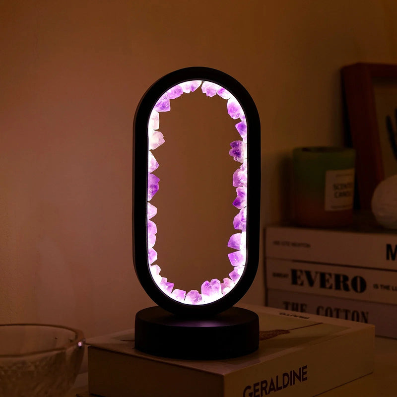 Handgefertigte Amethyst-Lampe - Serenith