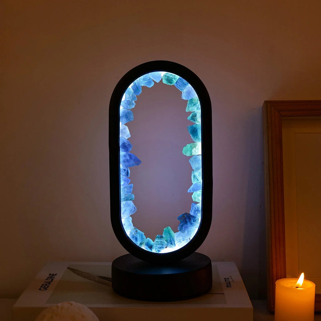 Handgefertigte Amethyst-Lampe - Serenith