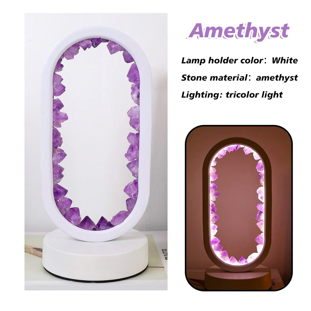 Handgefertigte Amethyst-Lampe - Serenith