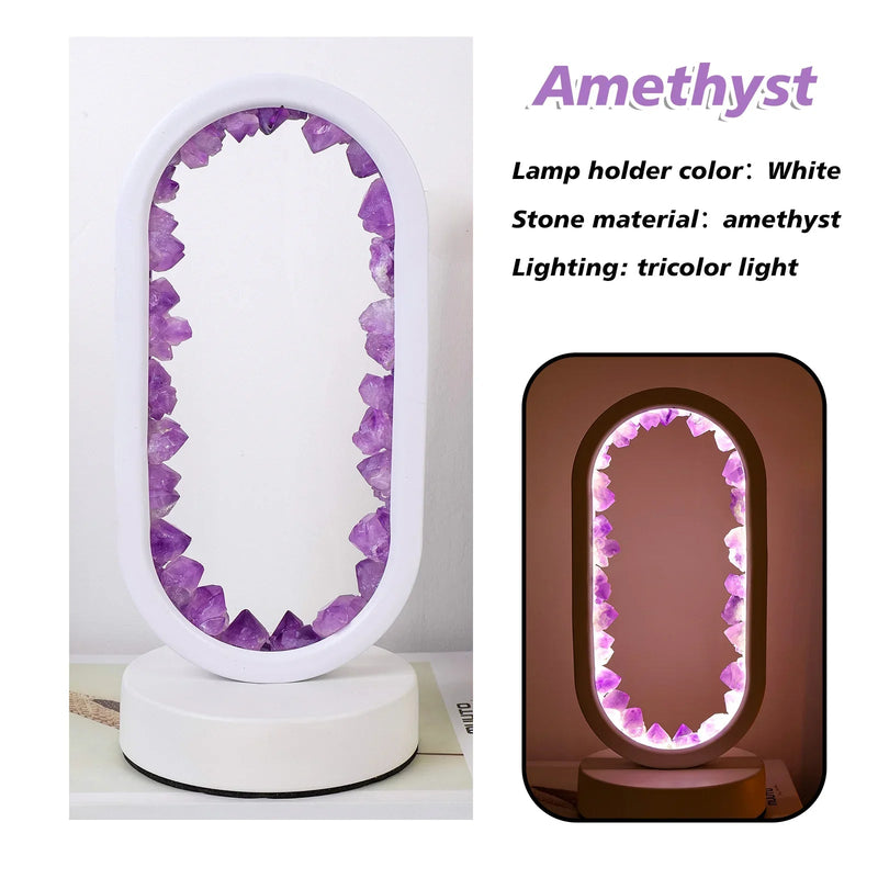 Handgefertigte Amethyst-Lampe - Serenith