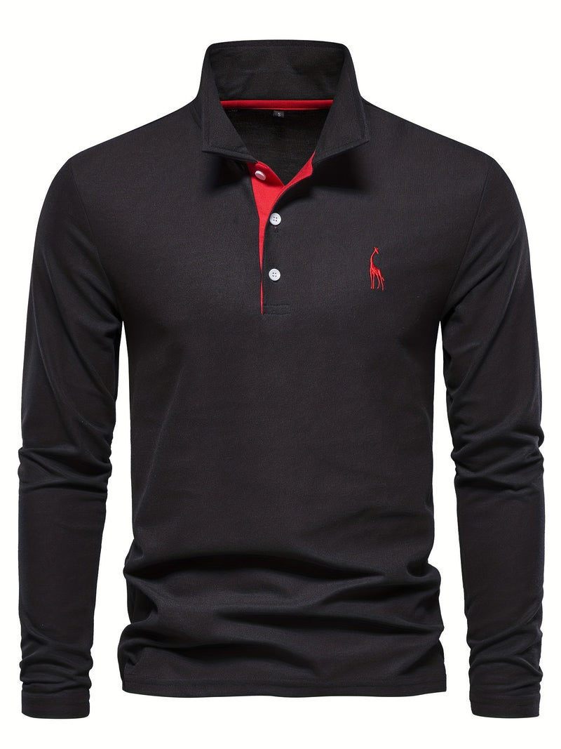 Bequemer Herren Polo mit Langen Ärmeln