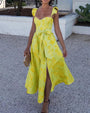 Sommerkleid mit Schmetterlingsärmeln und Print - Lina