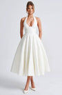 Floral Halter Midi Dress – Wedding Guest Occasion Dress 1