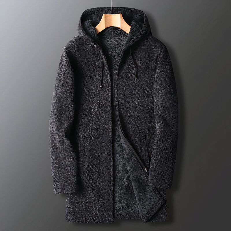 Warme Herren-Fleecejacke mit Kapuze – Marcus