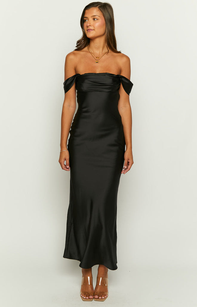 Schulterfreies Maxikleid – Saphira