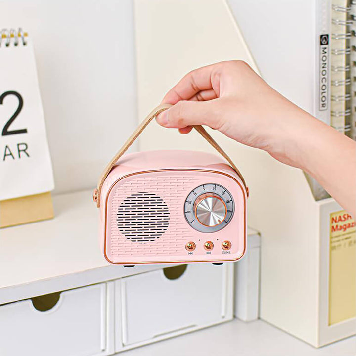 Vintage Bluetooth speaker with FM radio – RetroVibe