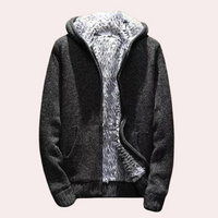 Klassische Gestrickte Kapuzenjacke für Herren - Milan