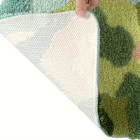 Luxury Bath Mat with Floral Pattern, Extra Soft and Absorbent - Florina