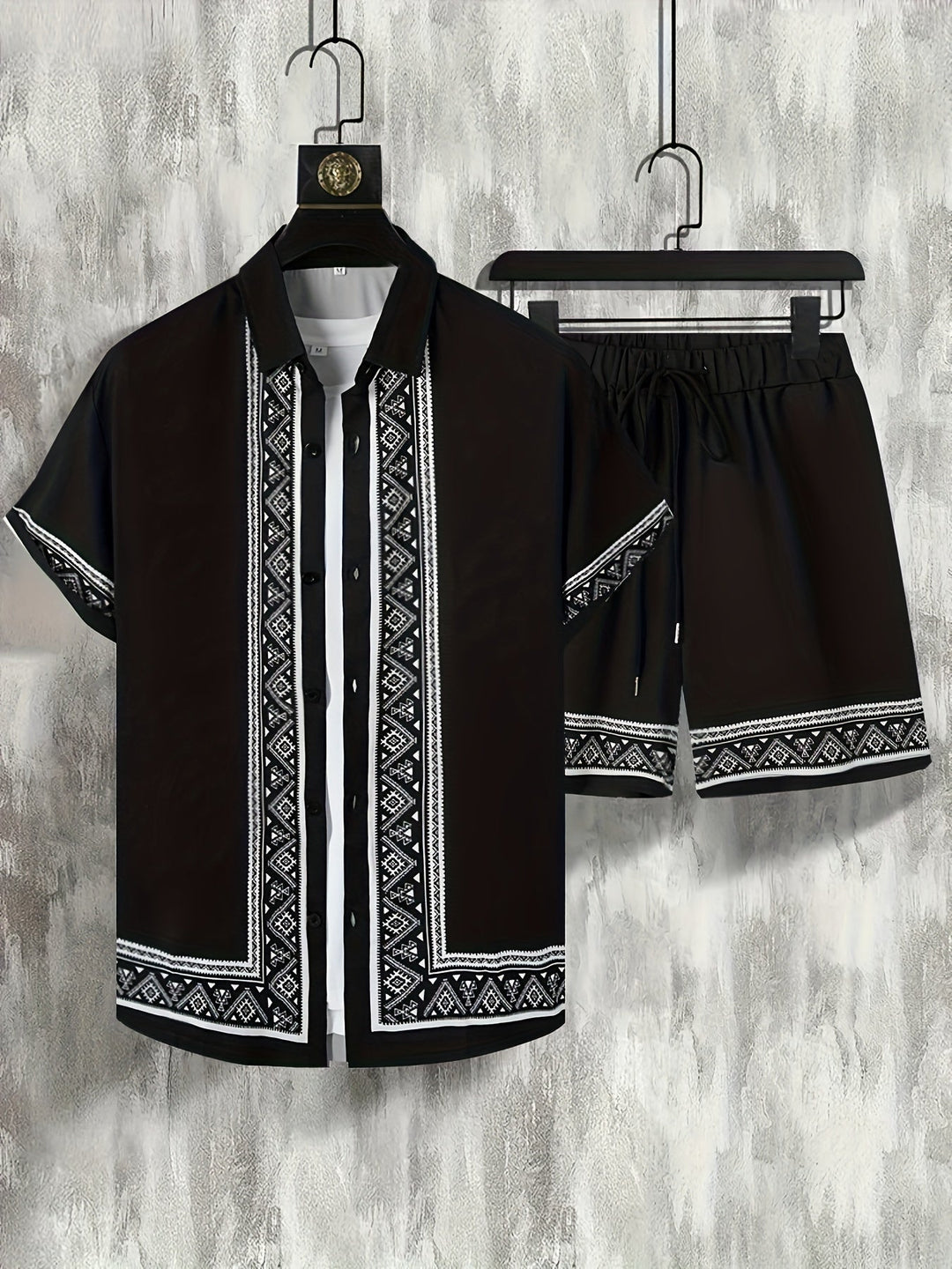 Zweiteiliges Boho-Sommer-Set Herren Hemd und Shorts Casual - Malik