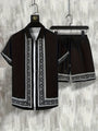 Zweiteiliges Boho-Sommer-Set Herren Hemd und Shorts Casual - Malik