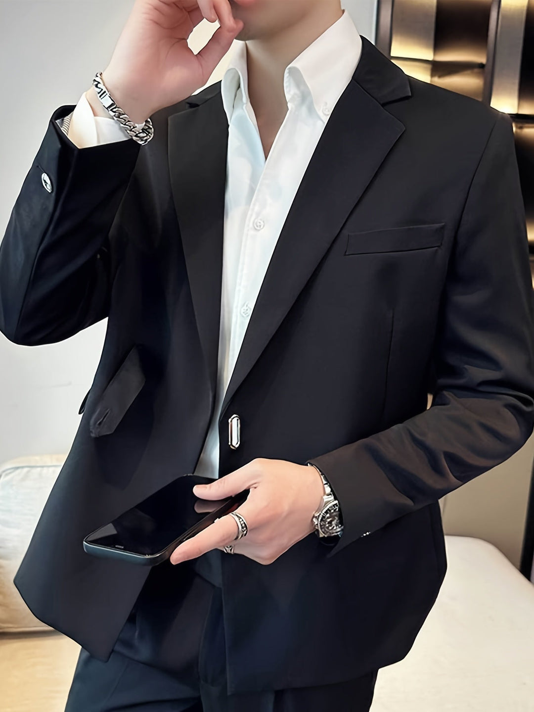 Classic Black Men's Blazer - Lars