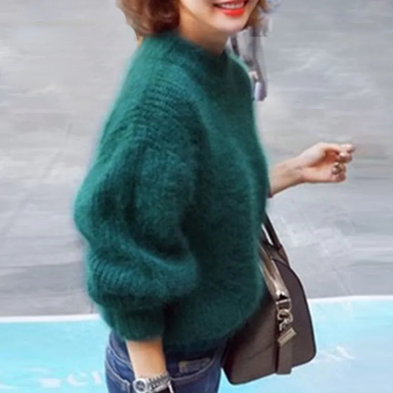 Lässiger Angora-Strickpullover für Damen - Livia