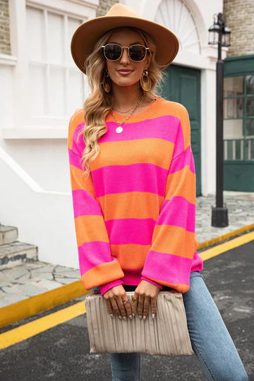 Trendy Gestreepte Dames Trui - Sohpie