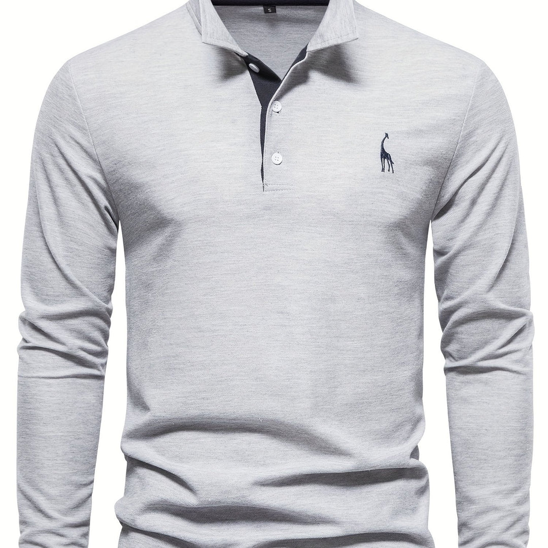 Bequemer Herren Polo mit Langen Ärmeln