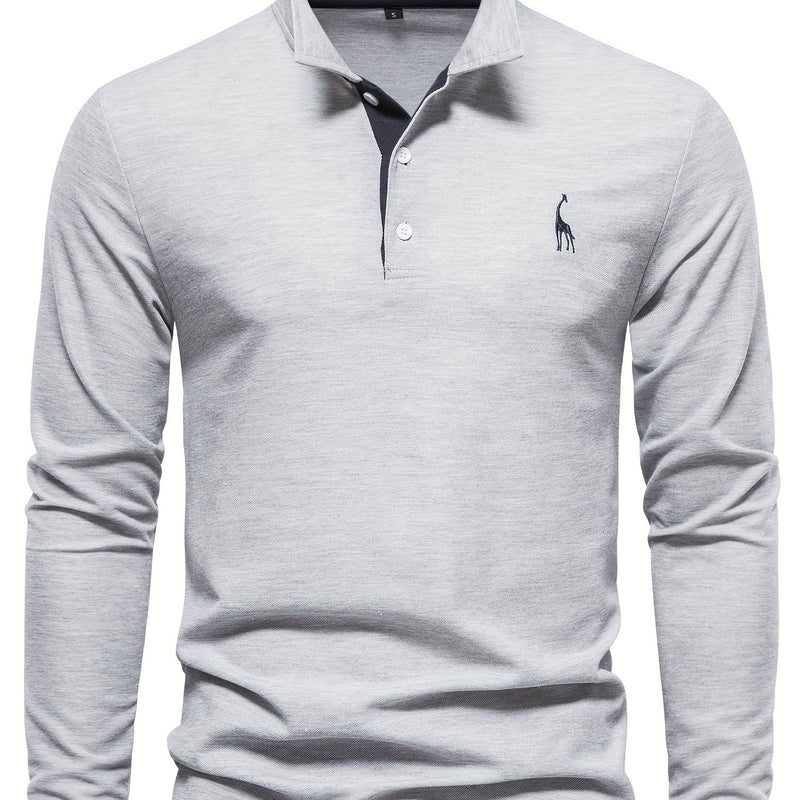 Bequemer Herren Polo mit Langen Ärmeln