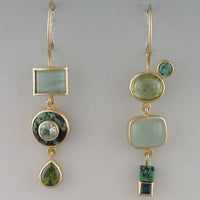 Vintage Groene Oorbellen - Floriana