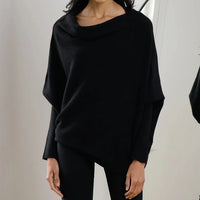 Asymmetrischer Oversized Damenpullover - Sophia