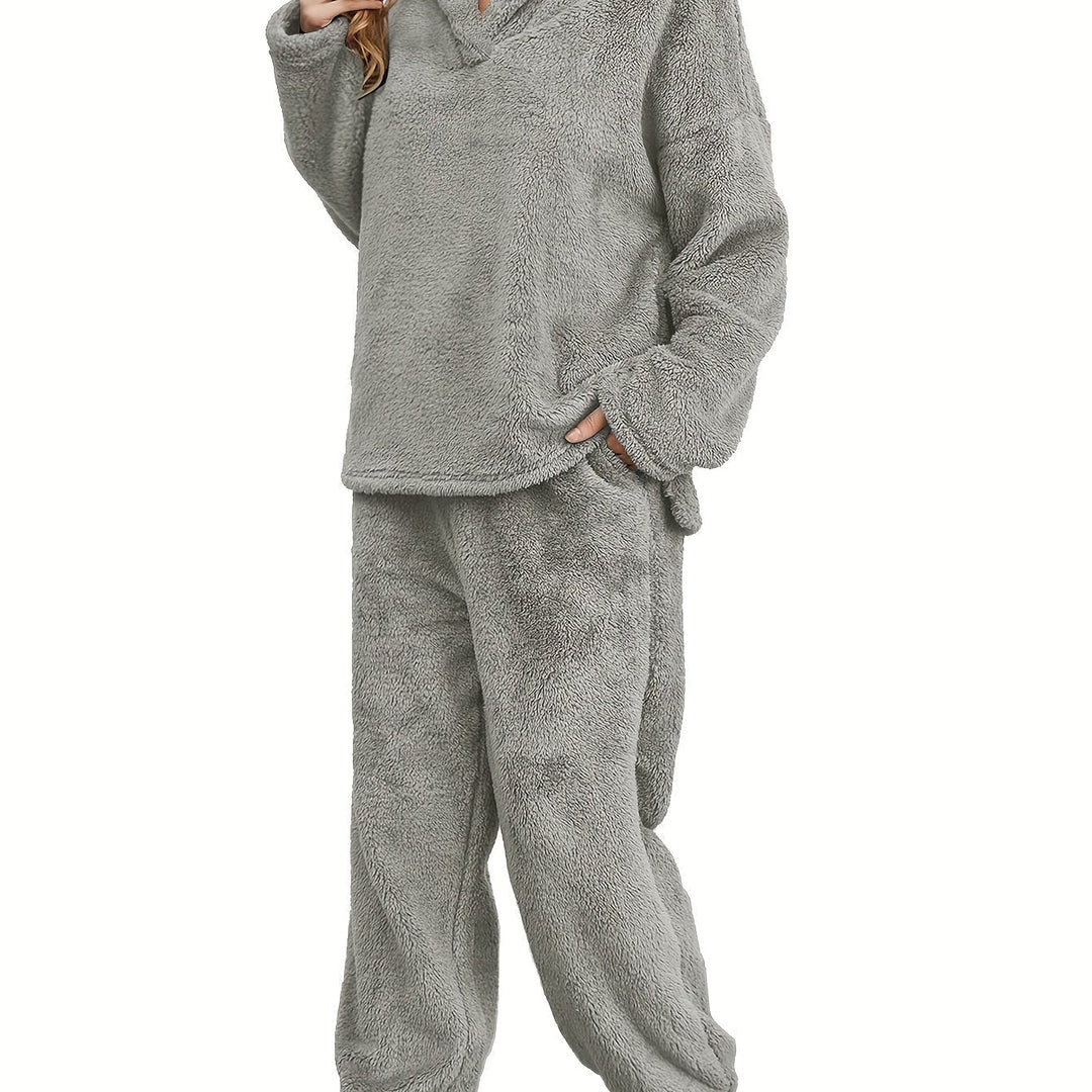 Warme Coral Fleece Dames Loungewear Set – Fenna