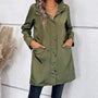 Langer Damen-Herbstmantel mit hohem Kragen & Knopfleiste – Leandra