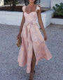 Sommerkleid mit Schmetterlingsärmeln und Print - Lina