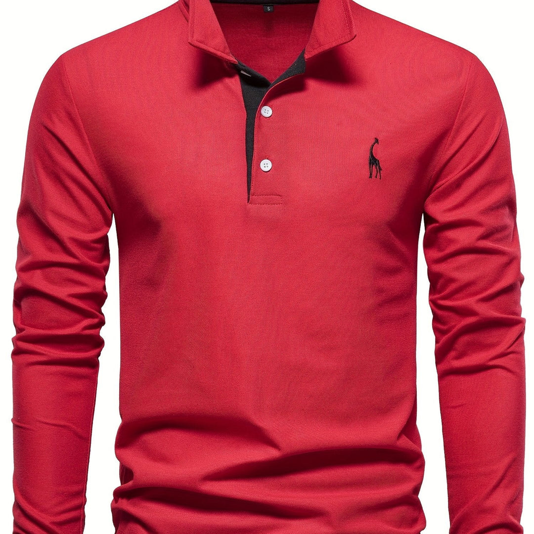Bequemer Herren Polo mit Langen Ärmeln
