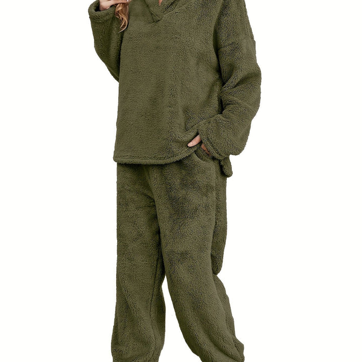 Warme Coral Fleece Dames Loungewear Set – Fenna