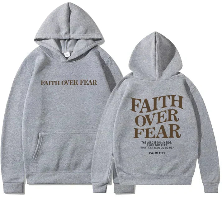 Unisex Hoodie "Glaube statt Angst" Psalm 118:6 - Faithmore