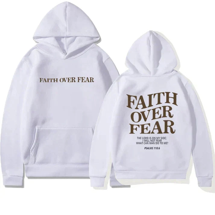 Unisex Hoodie "Glaube statt Angst" Psalm 118:6 - Faithmore
