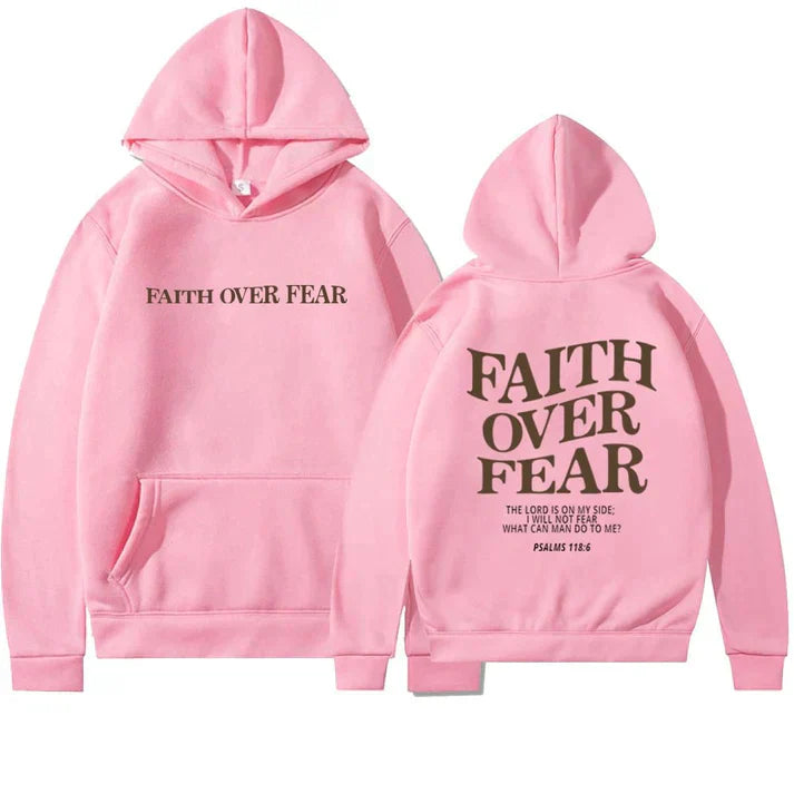 Unisex Hoodie "Glaube statt Angst" Psalm 118:6 - Faithmore