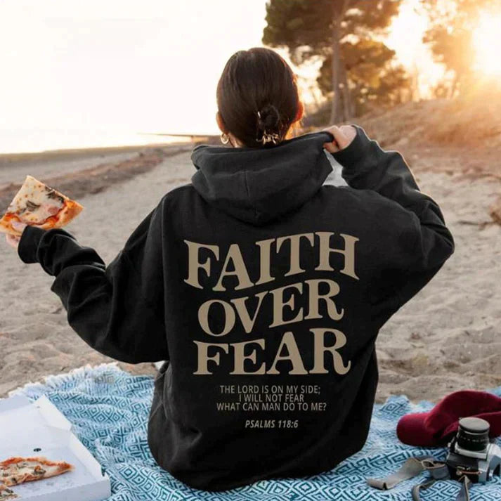 Unisex Hoodie "Glaube statt Angst" Psalm 118:6 - Faithmore