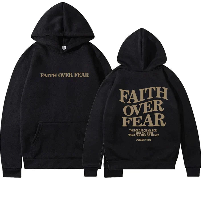 Unisex Hoodie "Glaube statt Angst" Psalm 118:6 - Faithmore