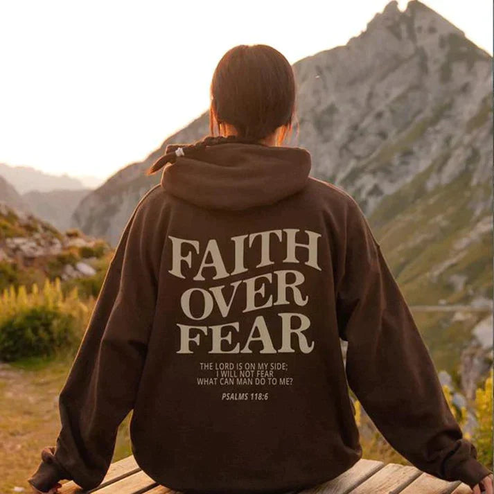 Unisex Hoodie "Glaube statt Angst" Psalm 118:6 - Faithmore