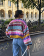 Gestreifte Strickjacke mit offenem Design - Mia