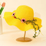 Damen-Sommerstrohhut mit Blumen- und Fruchtdetails – Solène