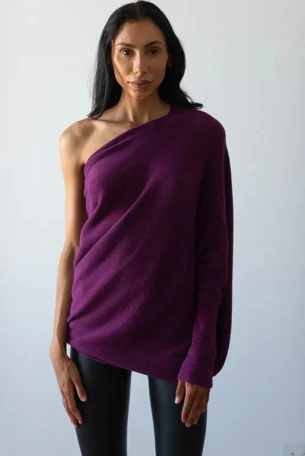 Asymmetrischer Oversized Damenpullover - Sophia