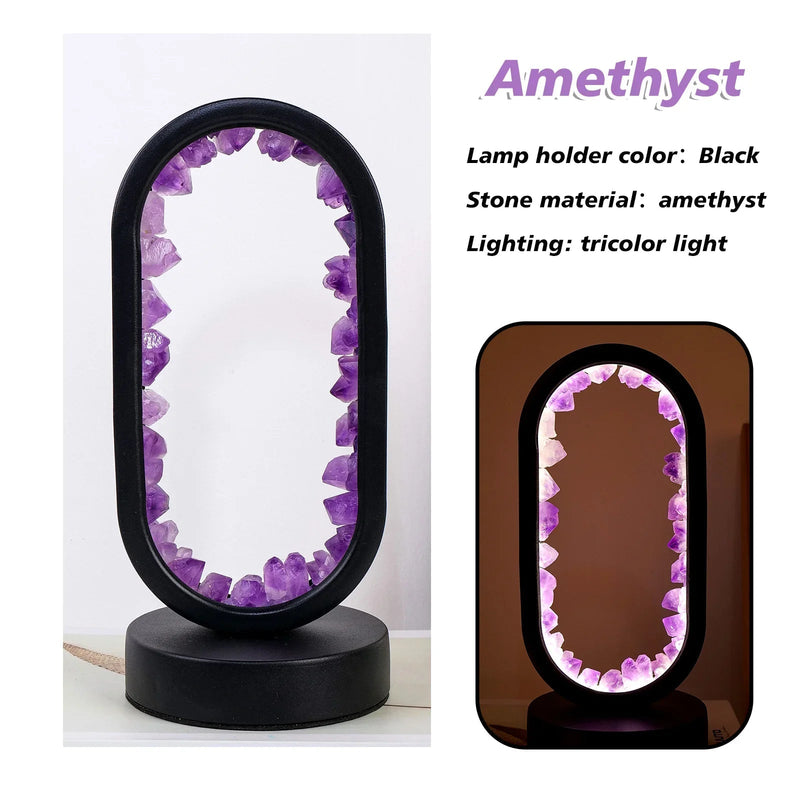Handgefertigte Amethyst-Lampe - Serenith